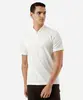 polo masculina de algodão manga curta off white GG