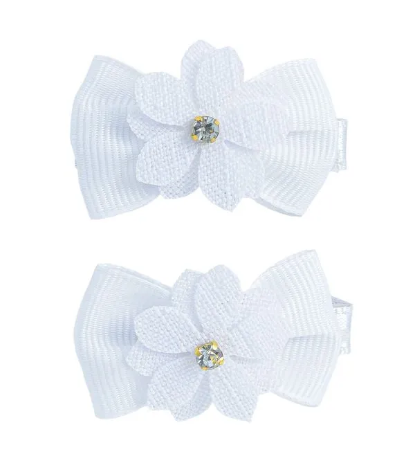 Bico de Pato Florzinha Branco com 2 unidades Branco