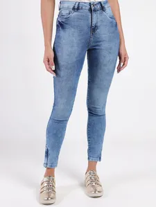 Calça Jeans Cigarrete Pisom Feminina AZUL 44
