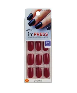 Unhas Autocolantes Impress Cor Message Me Kiss New York 24 Unidades