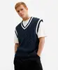 colete masculino de tricot texturizado azul G
