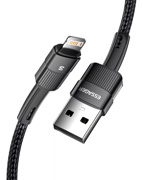 Cabo Essager USB para Lightning 2.0M Nylon EXCL-XCA01 Preto
