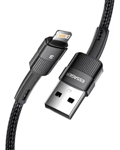 Cabo Essager USB para Lightning 2.0M Nylon EXCL-XCA01 Preto