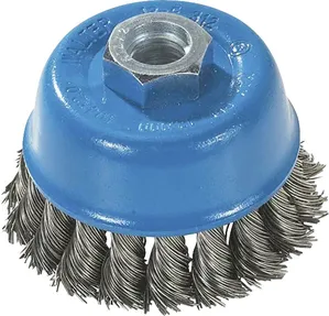 Escova copo em aço trançado 76,2 mm M14 fio 0,4 mm 13F312 - WALTER