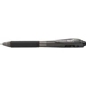 Caneta Esferográfica Retrátil Pentel Wow com Ponta 1.0MM e Corpo Transparente para Escrita Suave Preto Caneta Esferográfica Retrátil Pentel Wow Ponta 1.0MM com Escrita Suave e sem Borrões Preto