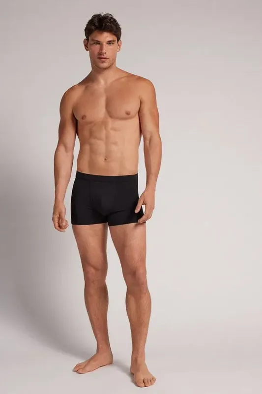 Cueca Boxer Em Microfibra - Preto G