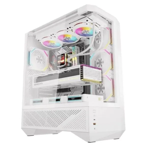 Computador Gamer Truedata AMD Ryzen 5 8500G Série 8000 16GB SSD 480GB NVMe RTX 3050 8GB Fonte 600W Branco (MP)
