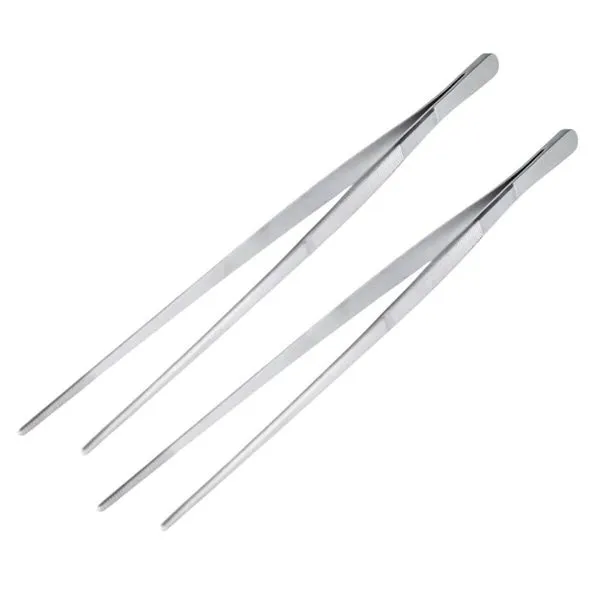 Kit 2 Pinças Culinária com Serrilha Reta 30cm Inox Weck