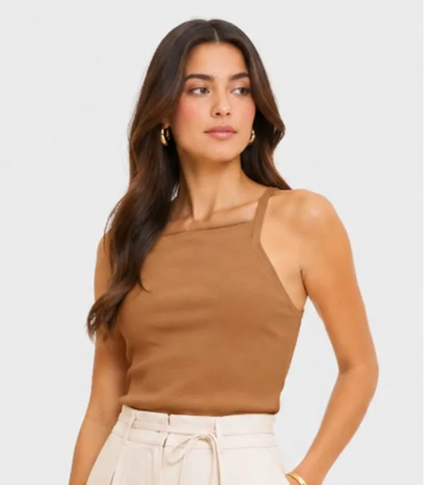 Blusa De Alça Feminina Tecido Henera Infinita Cor Bege GG