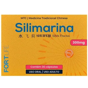 Silimarina 300mg 30 Cápsulas Medicina Tradicional Chinesa Fortlife