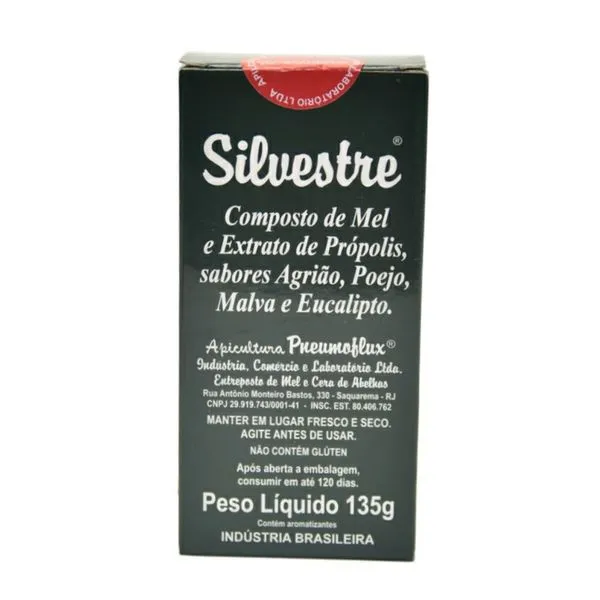 Composto De Mel e Extrato de Própolis Silvestre Sabores Agrião, Poejo, Malva e Eucalipto 100ml