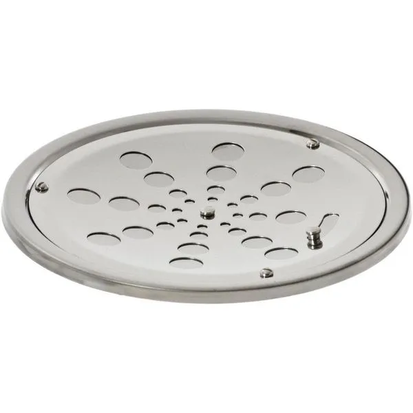 Ralo Grelha Inox Redonda 15cm Polida Com Caixilho Com Fecho - ESTILMAX