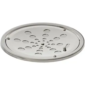 Ralo Grelha Inox Redonda 15cm Polida Com Caixilho Com Fecho - ESTILMAX