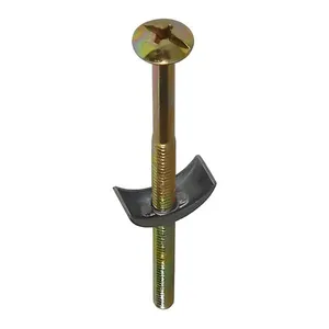 Parafuso Fenda Combinada para Cama 2 Peças Peg Fixe Parafuso Fenda Combinada para Cama 1/4" x 100mm 2 peças