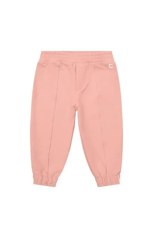 Calça Menina Jogger Em Moletom Sarjado - Carinhoso Rosa - 3