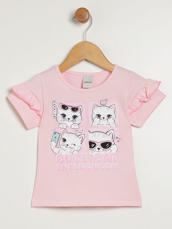 Blusa Manga Curta Infantil Para Menina - ROSA 3