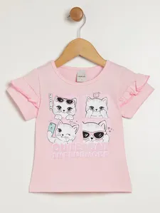 Blusa Manga Curta Infantil Para Menina - ROSA 3