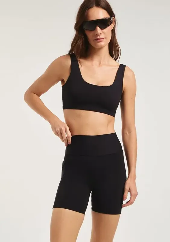 Top Esportivo Com Fio Lycra® - Preto XP