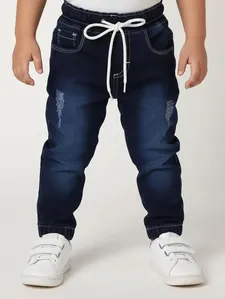 Calça Jeans Jogger Infantil Para Menino - AZUL 1