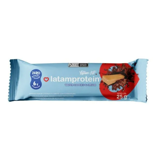 Wafer Latam Cookies & Cream e Whey Protein Zero 25g
