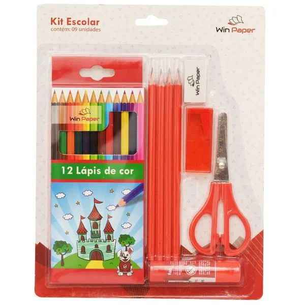 Kit Escolar 9 Peças WPP80013 - Winth