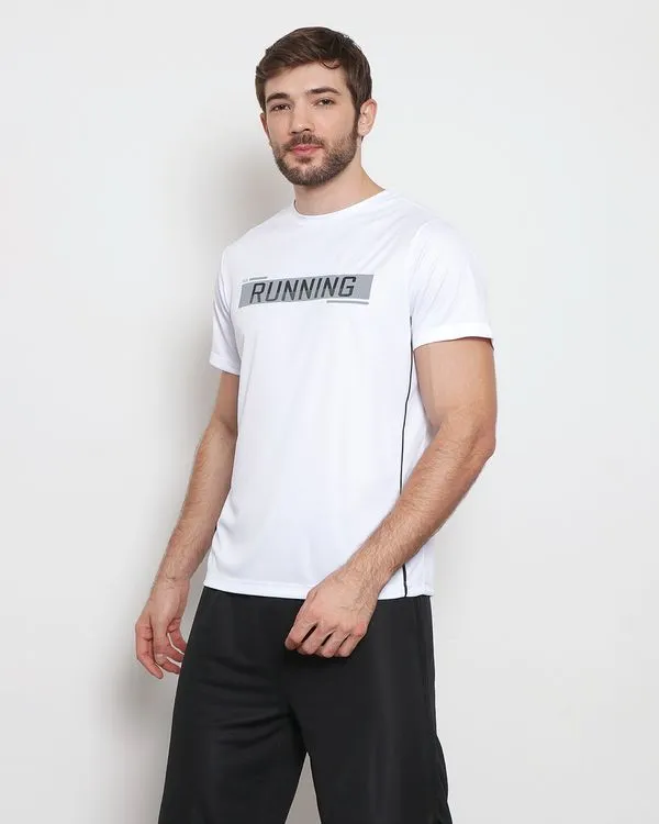 Camiseta Esportiva Masculina Dry Fit Manga Curta Branca P