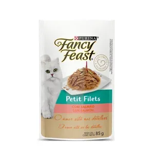 Ração Úmida Para Gatos Fancy Feast Petit Filets Salmão 85g