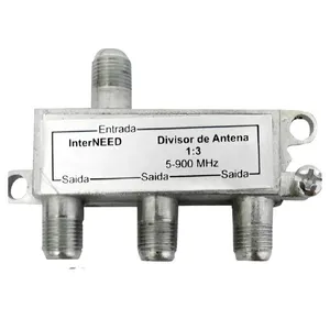 Divisor Coaxial 1:3 Copo de Metal 5A 900MHZ Interneed Divisor Coaxial 1:3 Corpo de Metal 5A 900MHZ 01 Peça