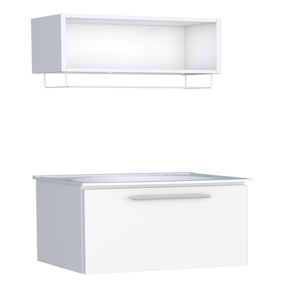 Nicho Lavanderia Aço Vênus 48X25X33 Branco Cozimax