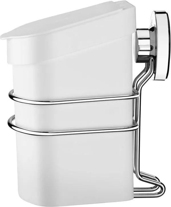 Suporte com Lixeira Branca Future Estrutura de Fixação em Inox Oculto 2,5L