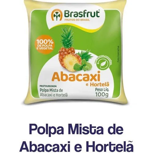 Polpa de Abacaxi com Hortelã Brasfrut 100g