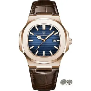 Relógio Masculino Poedagar Marrom e Azul SL28 J-BI