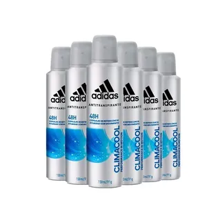 Kit Desodorante Aerosol Adidas Climacool Masculino com 150ml - 6 unidades