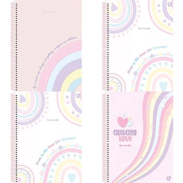 Caderneta Espiral Always Love 80 Folhas Ref.10992 - Animativa