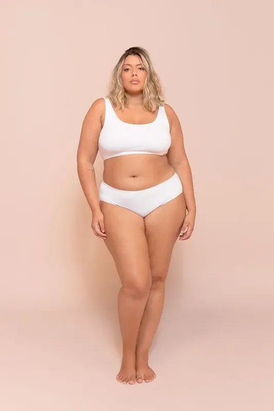 Calcinha Comfy Plus Size Branco-50