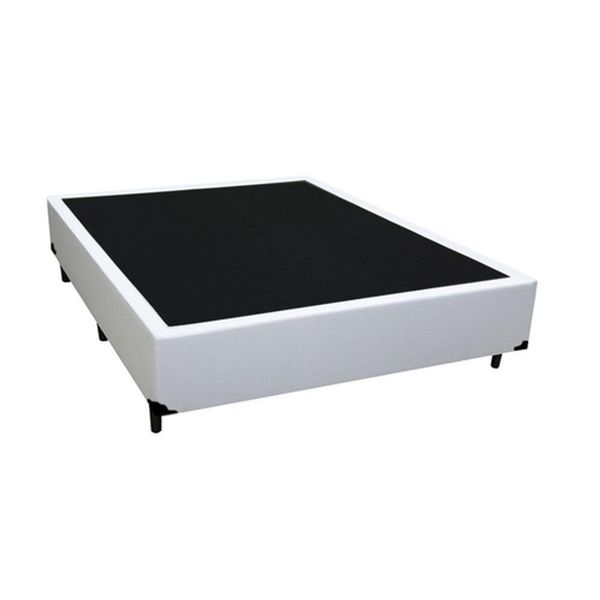 Cama Box Viúva 128 Bello Box - Tecido Sintético Branco