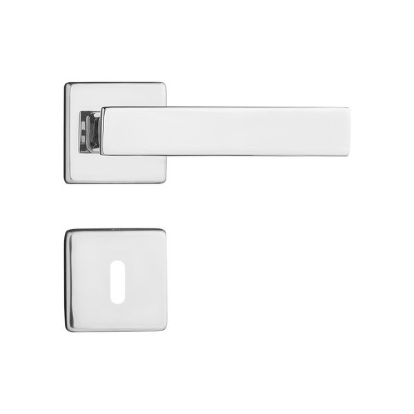 Fechadura Interna Roseta Quadrada Quadra 701-90 55mm Cromado Pado Fechadura Interna Roseta Quadrada Quadra 701-90 55mm Cromado