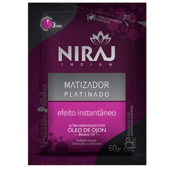 Sache De Tratamento Niraj Matizador Loiro Platinado 60g