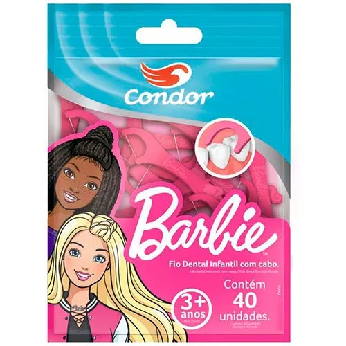 Fio Dental Infantil Condor Barbie 40 Unidades
