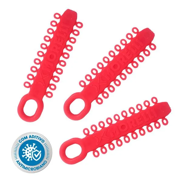 Elástico de Ligadura Modular com Antimicrobiano Morelli Rosa-Pitaya