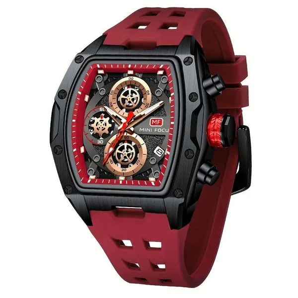 Relógio Esportivo Feminino Mini Focus de Quartzo Analógico e Digital Pulseira de Silicone Vermelho Relógio Esportivo Feminino Mini Focus de Quartzo Analógico e Digital Pulseira Silicone Vermelho