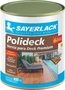 Verniz Para Deck Semibrilho Natural Polideck 900Ml Sayerlack
