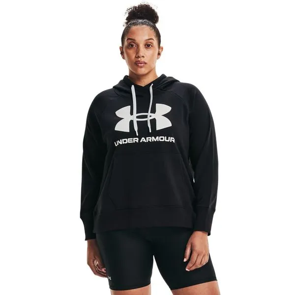 Moletom de Treino Plus Size Feminino Under Armour Rival Fleece G1 Preto