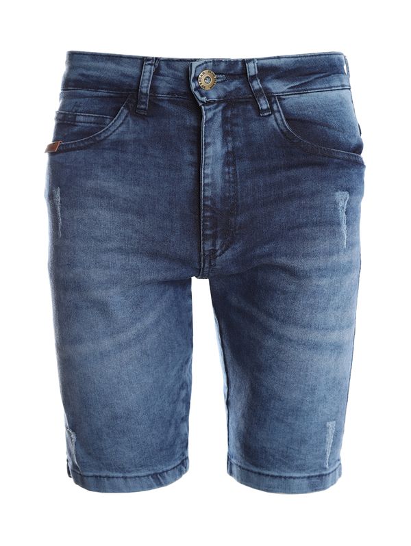 Bermuda Jeans Puídos Masculina AZUL 38