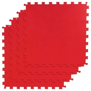 Tapete Tatame Eva 4 Peças Evamax 54X54cm Vermelho 1085 (MP)