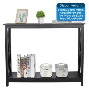 Mesa Lateral Super Deal MDF 80x30x99,8cm Preto A-BI