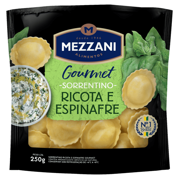 Sorrentino Gourmet Ricota e Espinafre Mezzani 250g