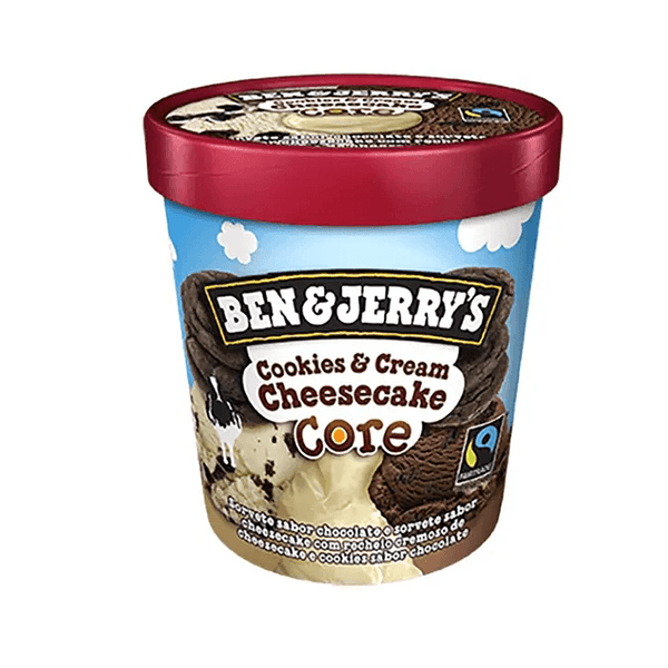 Sorvete Ben&Jerry's Cookies & Cream Cheesecake Core 458ml