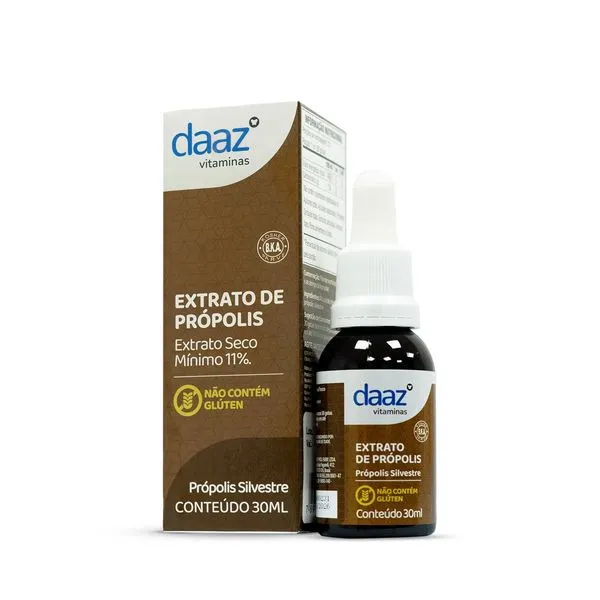 Extrato De Própolis Silvestre Daaz 11% Extrato Seco Mínimo 30ml