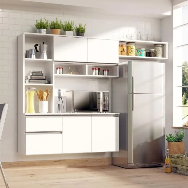 Cozinha Compacta Sol 5 Portas 1 Gav Branco